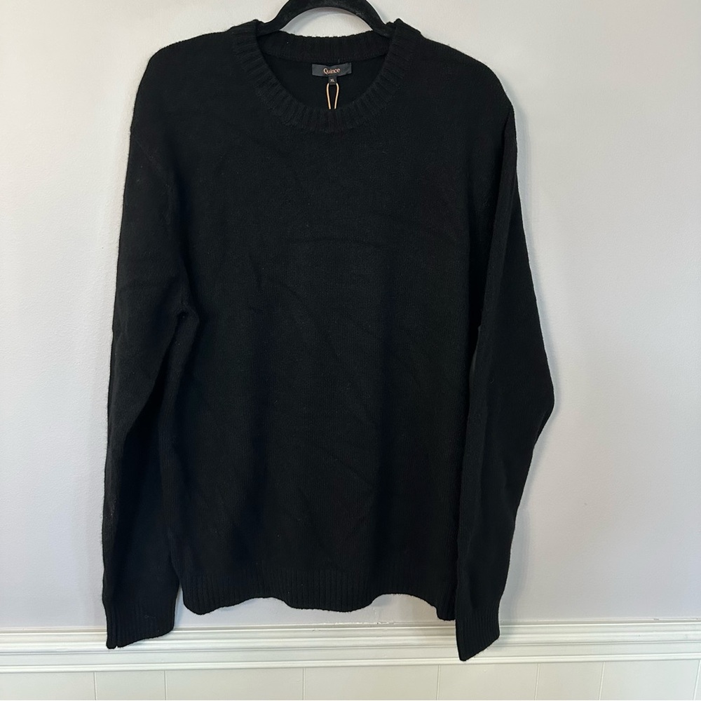 Quince Black Crew Neck Sweater - Picture 2 of 8